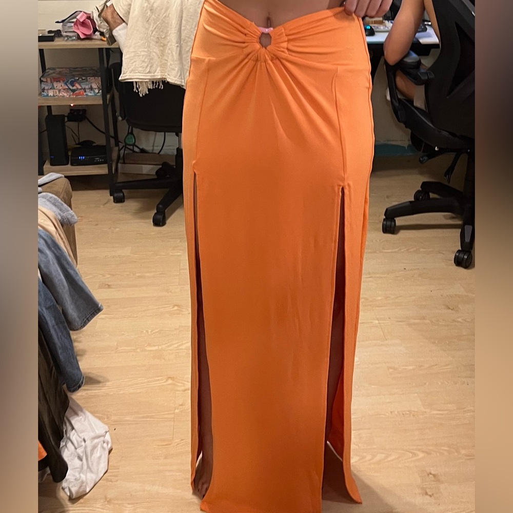 Orange WHITE FOX maxi skirt